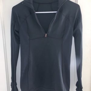 Black half zip athletic jacket